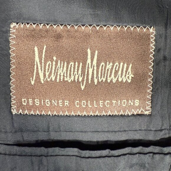 Armani Collezioni Blazer Men Size 44R Black 3-Button Jacket Neiman Marcus Italy - Picture 12 of 14